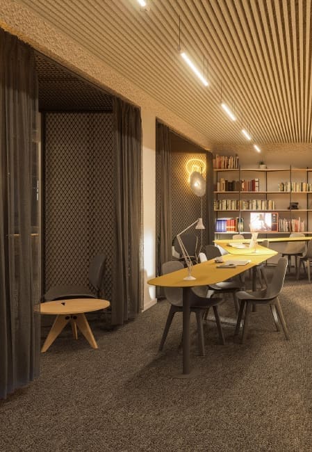 Zonas comunes residencia de estudiantes en braga